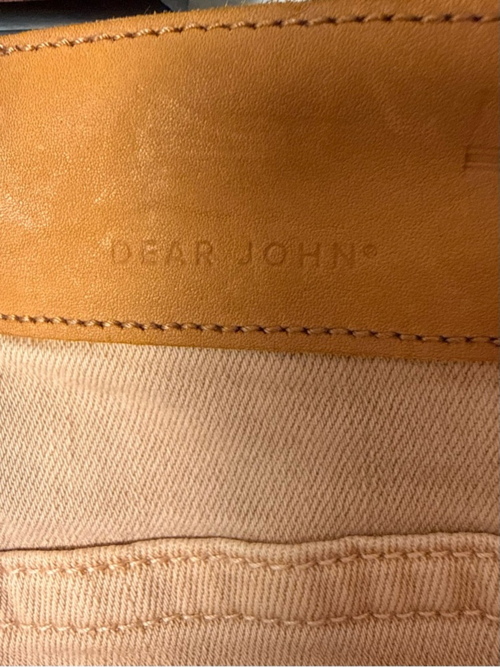 Dear John | Blair Straight CROPPED Jeans with Frayed Hem in Golden Cream | Sz 29 - Picture 10 of 10